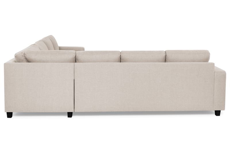 Crazy 6-seters Venstrevendt U-formet Large Hjørnesofa med Divan i Stoff - Beige - Møbler - Sofaer - Hjørnesofaer - Hjørnesofa med divan