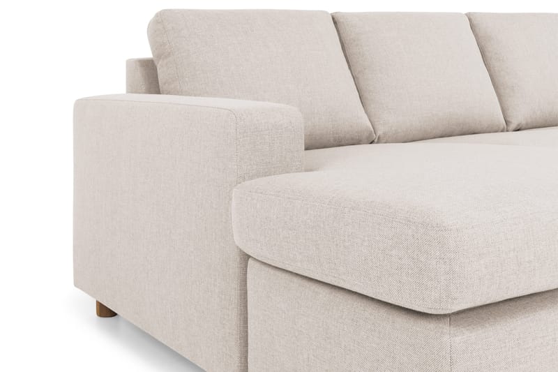 Crazy 6-seters Venstrevendt U-formet Large Hjørnesofa med Divan i Stoff - Beige - Møbler - Sofaer - Hjørnesofaer - Hjørnesofa med divan