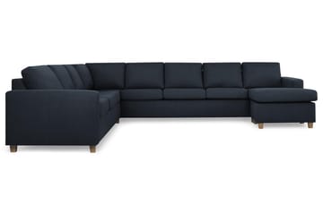 Crazy 7-seters Høyrevendt U-formet XX-Large Hjørnesofa med Divan i Stoff - Blå - Møbler - Sofaer - Hjørnesofaer - Hjørnesofa med divan