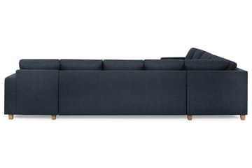 Crazy 7-seters Høyrevendt U-formet XX-Large Hjørnesofa med Divan i Stoff - Blå - Møbler - Sofaer - Hjørnesofaer - Hjørnesofa med divan