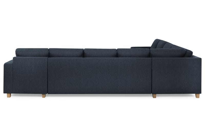 Crazy 7-seters Høyrevendt U-formet XX-Large Hjørnesofa med Divan i Stoff - Blå - Møbler - Sofaer - Hjørnesofaer - Hjørnesofa med divan