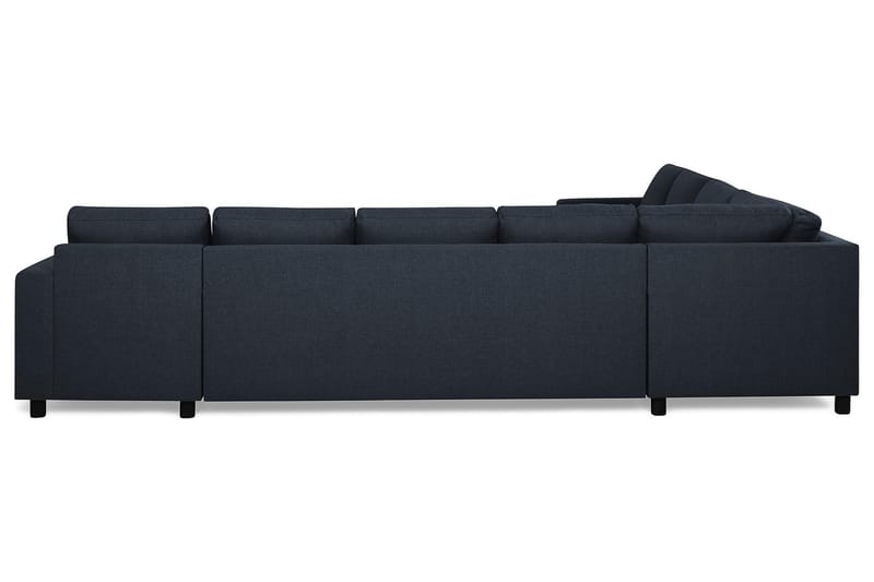 Crazy 7-seters Høyrevendt U-formet XX-Large Hjørnesofa med Divan i Stoff - Blå - Møbler - Sofaer - Hjørnesofaer - Hjørnesofa med divan