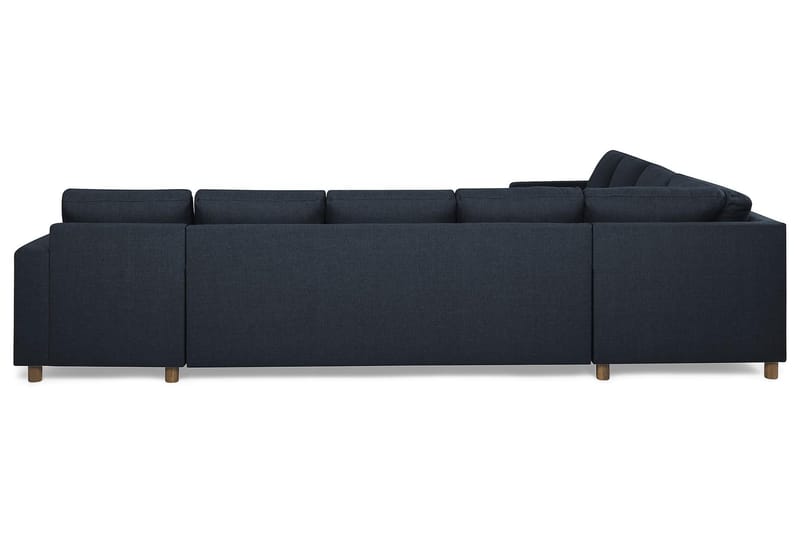 Crazy 7-seters Høyrevendt U-formet XX-Large Hjørnesofa med Divan i Stoff - Blå - Møbler - Sofaer - Hjørnesofaer - Hjørnesofa med divan