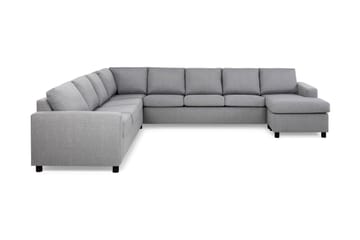 Crazy 7-seters Høyrevendt U-formet XX-Large Hjørnesofa med Divan i Stoff