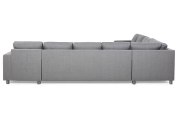 Crazy 7-seters Høyrevendt U-formet XX-Large Hjørnesofa med Divan i Stoff - Grå - Møbler - Sofaer - Hjørnesofaer - Hjørnesofa med divan