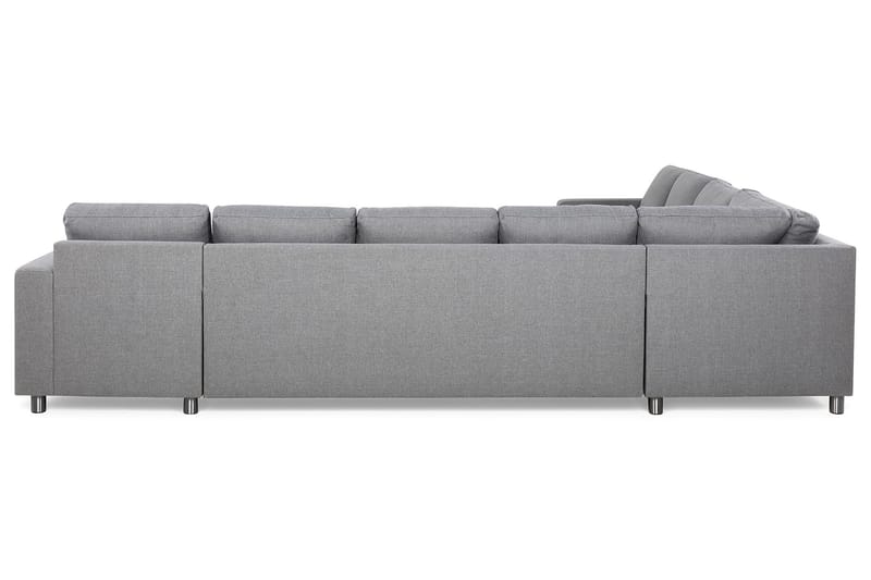 Crazy 7-seters Høyrevendt U-formet XX-Large Hjørnesofa med Divan i Stoff - Grå - Møbler - Sofaer - Hjørnesofaer - Hjørnesofa med divan
