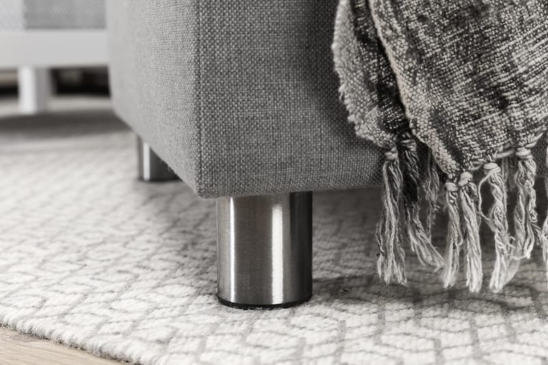 Crazy 7-seters Høyrevendt U-formet XX-Large Hjørnesofa med Divan i Stoff - Grå - Møbler - Sofaer - Hjørnesofaer - Hjørnesofa med divan