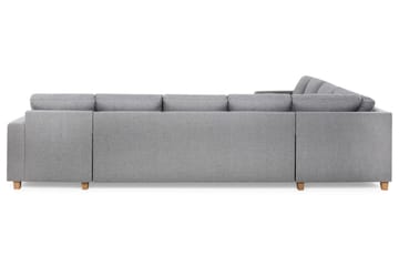 Crazy 7-seters Høyrevendt U-formet XX-Large Hjørnesofa med Divan i Stoff - Grå - Møbler - Sofaer - Hjørnesofaer - Hjørnesofa med divan
