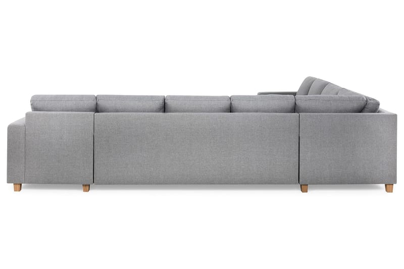 Crazy 7-seters Høyrevendt U-formet XX-Large Hjørnesofa med Divan i Stoff - Grå - Møbler - Sofaer - Hjørnesofaer - Hjørnesofa med divan