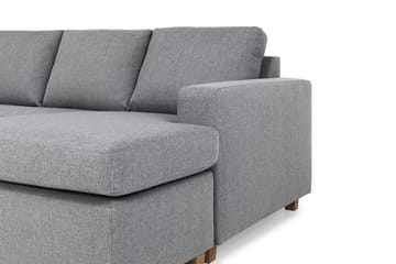 Crazy 7-seters Høyrevendt U-formet XX-Large Hjørnesofa med Divan i Stoff - Grå - Møbler - Sofaer - Hjørnesofaer - Hjørnesofa med divan