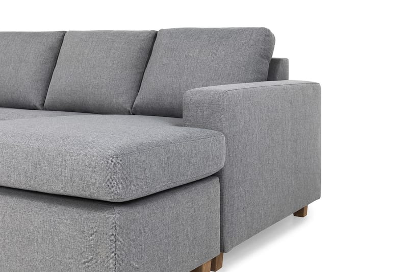 Crazy 7-seters Høyrevendt U-formet XX-Large Hjørnesofa med Divan i Stoff - Grå - Møbler - Sofaer - Hjørnesofaer - Hjørnesofa med divan