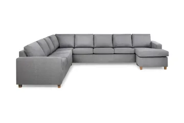 Crazy 7-seters Høyrevendt U-formet XX-Large Hjørnesofa med Divan i Stoff