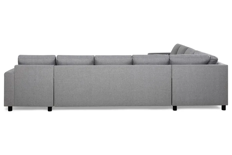 Crazy 7-seters Høyrevendt U-formet XX-Large Hjørnesofa med Divan i Stoff - Grå - Møbler - Sofaer - Hjørnesofaer - Hjørnesofa med divan