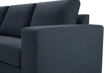 Crazy 7-seters Høyrevendt U-formet XX-Large Hjørnesofa med Divan i Stoff - Mørkeblå - Møbler - Sofaer - Hjørnesofaer - Hjørnesofa med divan