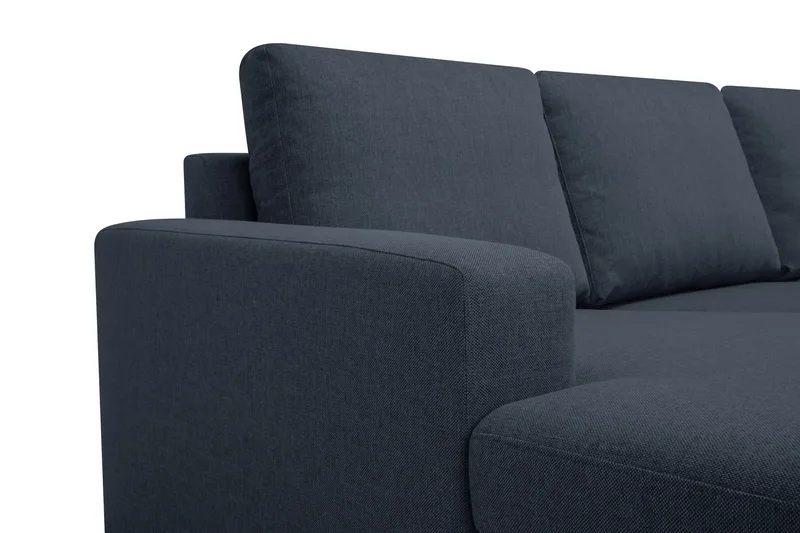 Crazy 7-seters Høyrevendt U-formet XX-Large Hjørnesofa med Divan i Stoff - Mørkeblå - Møbler - Sofaer - Hjørnesofaer - Hjørnesofa med divan