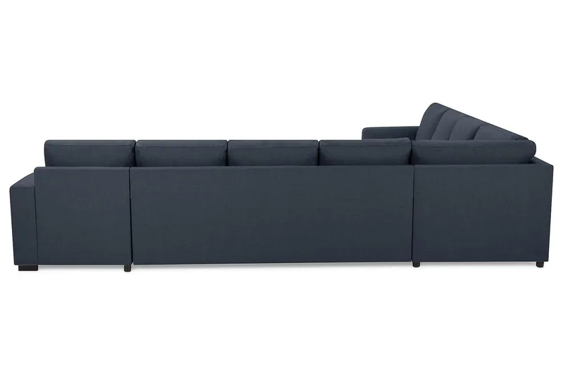 Crazy 7-seters Høyrevendt U-formet XX-Large Hjørnesofa med Divan i Stoff - Mørkeblå - Møbler - Sofaer - Hjørnesofaer - Hjørnesofa med divan