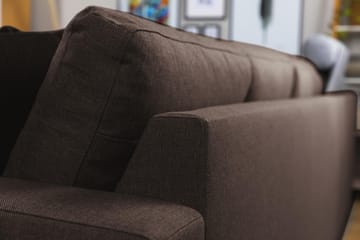 Crazy 7-seters Vendbar L-formet XX-Large Hjørnesofa i Stoff - Brun - Møbler - Sofaer - Hjørnesofaer