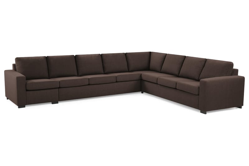 Crazy 7-seters Vendbar L-formet XX-Large Hjørnesofa i Stoff - Brun - Møbler - Sofaer - Hjørnesofaer
