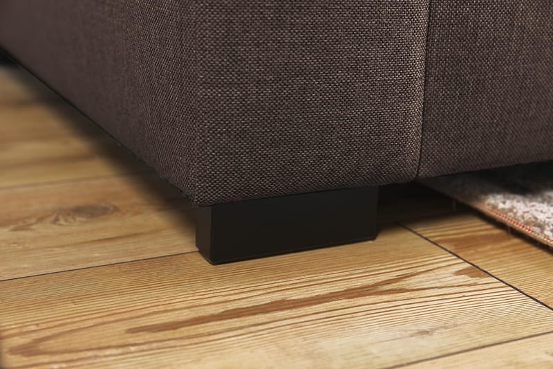 Crazy 7-seters Vendbar L-formet XX-Large Hjørnesofa i Stoff - Brun - Møbler - Sofaer - Hjørnesofaer