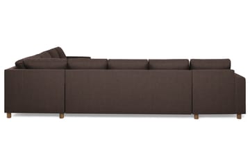 Crazy 7-seters Vendbar L-formet XX-Large Hjørnesofa i Stoff - Brun - Møbler - Sofaer - Hjørnesofaer