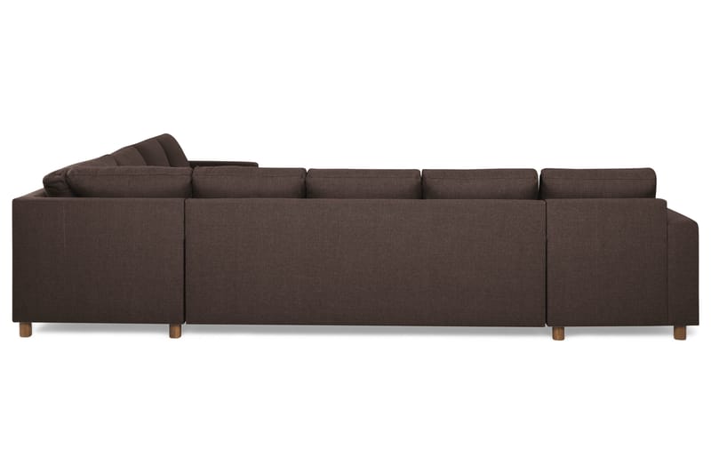 Crazy 7-seters Vendbar L-formet XX-Large Hjørnesofa i Stoff - Brun - Møbler - Sofaer - Hjørnesofaer