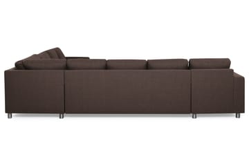 Crazy 7-seters Vendbar L-formet XX-Large Hjørnesofa i Stoff - Brun - Møbler - Sofaer - Hjørnesofaer