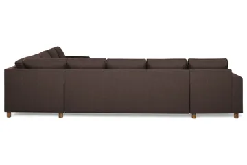 Crazy 7-seters Vendbar L-formet XX-Large Hjørnesofa i Stoff - Brun - Møbler - Sofaer - Hjørnesofaer