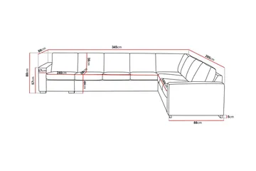Crazy 7-seters Vendbar L-formet XX-Large Hjørnesofa i Stoff - Brun - Møbler - Sofaer - Hjørnesofaer - Hjørnesofa med divan