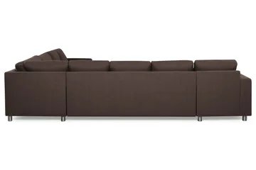 Crazy 7-seters Vendbar L-formet XX-Large Hjørnesofa i Stoff - Brun - Møbler - Sofaer - Hjørnesofaer
