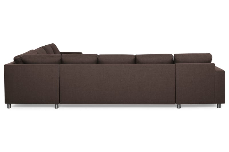Crazy 7-seters Vendbar L-formet XX-Large Hjørnesofa i Stoff - Brun - Møbler - Sofaer - Hjørnesofaer
