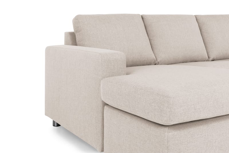 Hjørnesofa Nevada med Divan Large Venstre - Beige - Hjørnesofa med divan - Hjørnesofaer