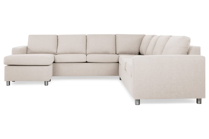 Hjørnesofa Nevada med Divan Large Venstre - Beige - Hjørnesofa med divan - Hjørnesofaer