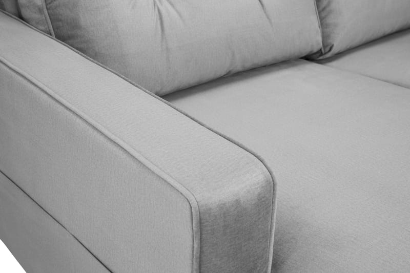 Monroe 5-seters Vendbar U-formet Hjørnesofa med Divan i Fløyel - Lys grå - Møbler - Sofaer - Hjørnesofaer - Hjørnesofa med divan