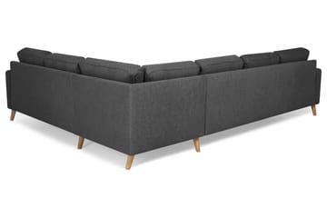 Hjørnesofa Miller med Divan Vendbar Vaskbart Stoff - Mørkgrå - Møbler - Sofaer - Hjørnesofaer - Hjørnesofa med divan