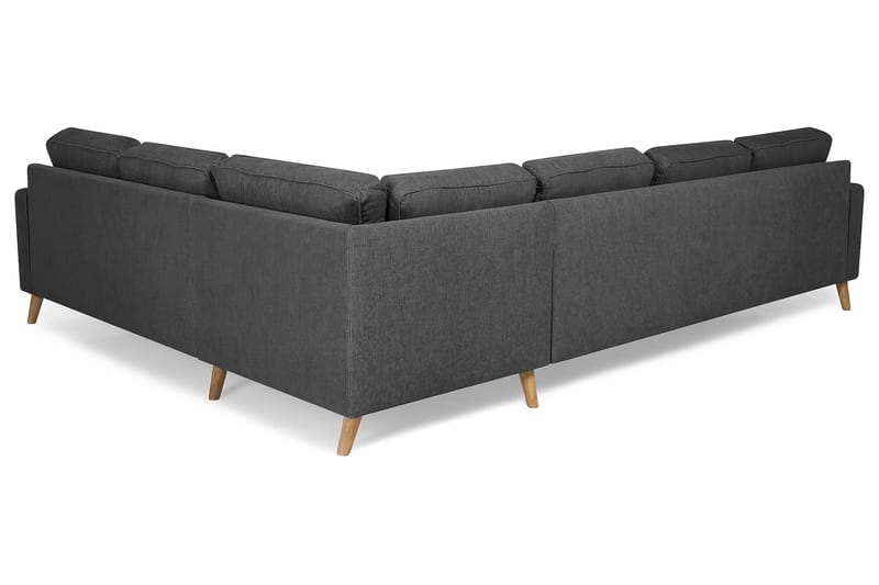 Hjørnesofa Miller med Divan Vendbar Vaskbart Stoff - Mørkgrå - Møbler - Sofaer - Hjørnesofaer - Hjørnesofa med divan