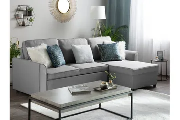 Hjørnesofa Nesna 228 cm - Grå - Møbler - Sofaer - Sovesofaer - Hjørnesovesofa