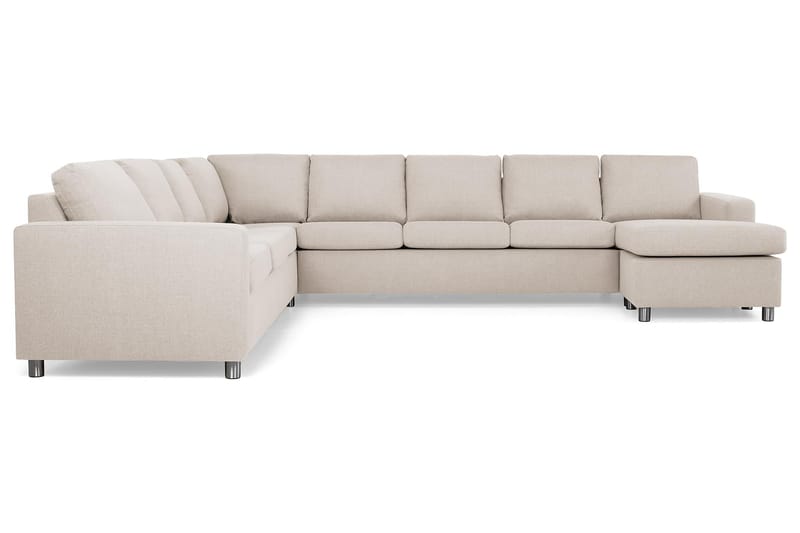 Hjørnesofa Nevada XXL med Divan Høyre - Beige - Hjørnesofa med divan - Hjørnesofaer