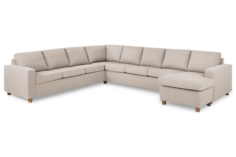 Hjørnesofa Nevada XXL med Divan Høyre - Beige - Hjørnesofa med divan - Hjørnesofaer