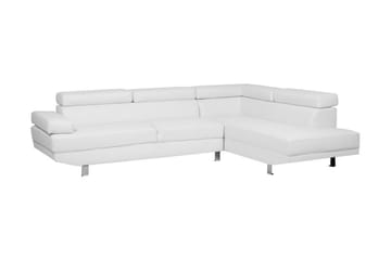 Hjørnesofa Norrea 261 cm - Hvit - Møbler - Sofaer - Hjørnesofaer