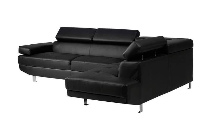 Hjørnesofa Norrea 261 cm - Svart - Møbler - Sofaer - Skinnsofaer