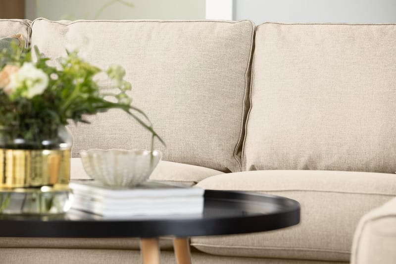 Hjørnesofa Ontario med Divan Vendbar - Beige - Hjørnesofa med divan - Hjørnesofaer