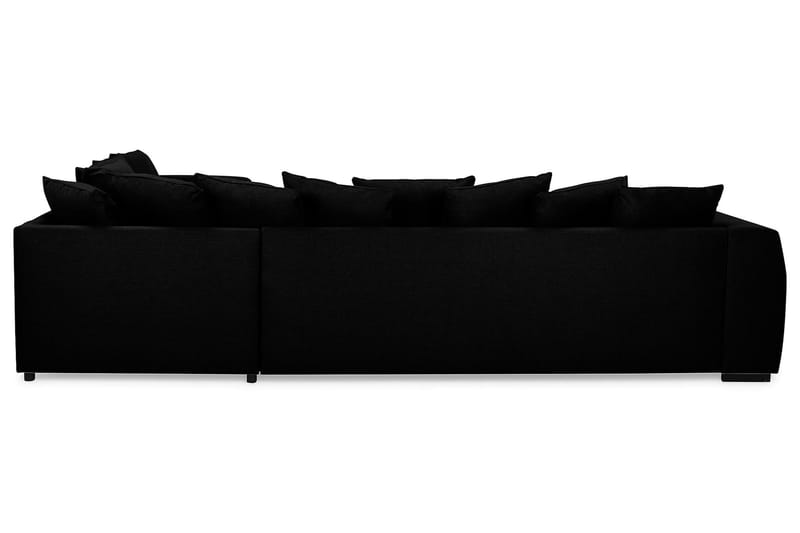 Hjørnesofa Ontario med Divan Vendbar inkl. Konvoluttputer - Svart - Hjørnesofa med divan - Hjørnesofaer