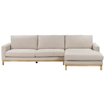 Hjørnesofa Siggard - Beige - Møbler - Sofaer - Sofaer med sjeselong - 4 seters sofa med divan