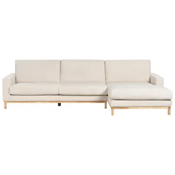 Hjørnesofa Siggard - Lys beige - Møbler - Sofaer - Sofaer med sjeselong - 4 seters sofa med divan