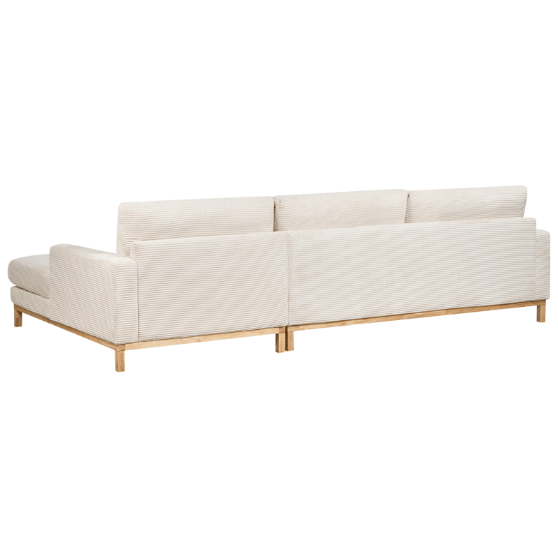 Hjørnesofa Siggard - Lys beige - Møbler - Sofaer - Sofaer med sjeselong - 4 seters sofa med divan