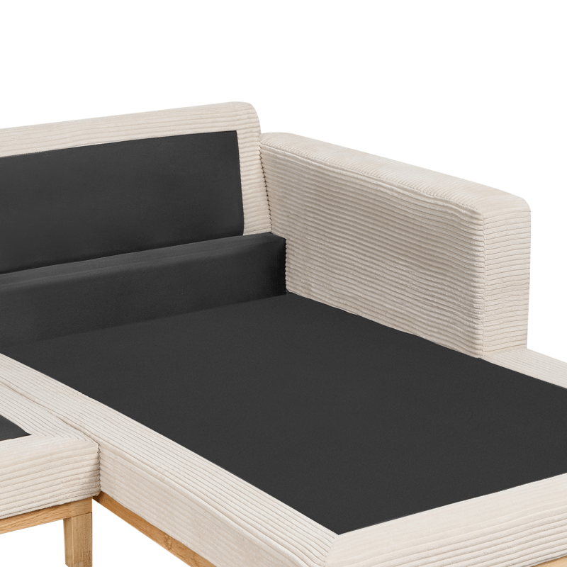 Hjørnesofa Siggard - Lys beige - Møbler - Sofaer - Sofaer med sjeselong - 4 seters sofa med divan