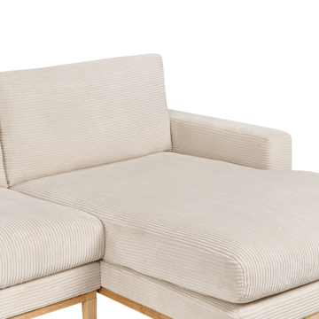 Hjørnesofa Siggard - Lys beige - Møbler - Sofaer - Sofaer med sjeselong - 4 seters sofa med divan