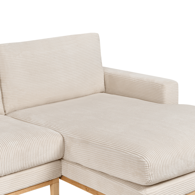 Hjørnesofa Siggard - Lys beige - Møbler - Sofaer - Sofaer med sjeselong - 4 seters sofa med divan