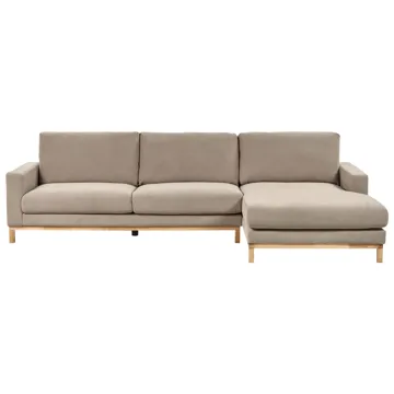 Hjørnesofa Siggard - Taupe - Møbler - Sofaer - Sofaer med sjeselong - 4 seters sofa med divan