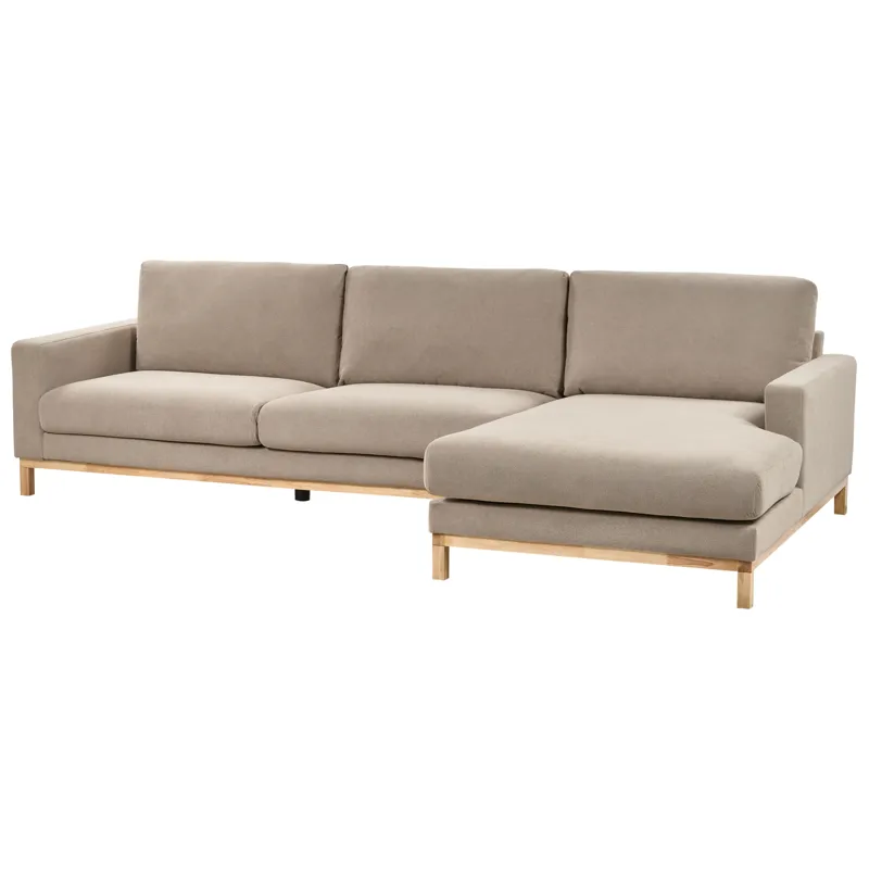 Hjørnesofa Siggard - Taupe - Møbler - Sofaer - Sofaer med sjeselong - 4 seters sofa med divan